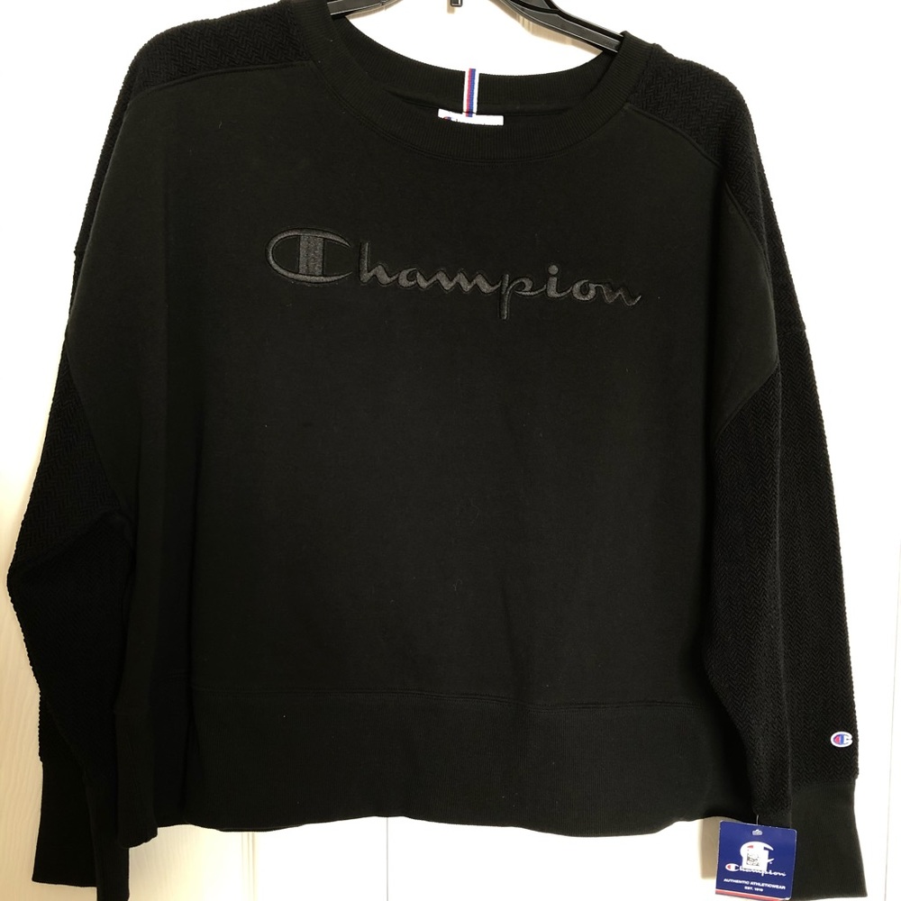 Champion Heritage Cotton Mixed-Texture Sweatshirt